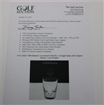 Vinny Giles' 1968 Masters Tournament Hole No. 13 Eagle Glass with Original Sleeve - Low Amateur
