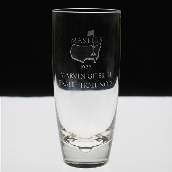 Vinny Giles 1972 Masters Tournament Hole No. 2 Crystal Eagle Steuben Glass with Original Sleeve