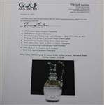 Vinny Giles' 1989 Virginia 'Amateur Golfer of the Century' Baccarat Glass Pitcher Award - 3.18.89