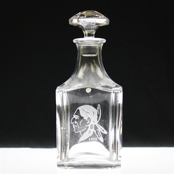 Vinny Giles 1992 Seminole Golf Club Sterling Cut Glass Decanter with Stopper