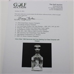 Vinny Giles' 1992 Seminole Golf Club Sterling Cut Glass Decanter with Stopper