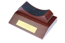 Vinny Giles' 2010 USSGA Low Gross Winner Steuben Glass Logo on Plinth with Original Bags