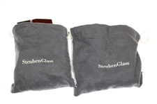 Vinny Giles' 2010 USSGA Low Gross Winner Steuben Glass Logo on Plinth with Original Bags