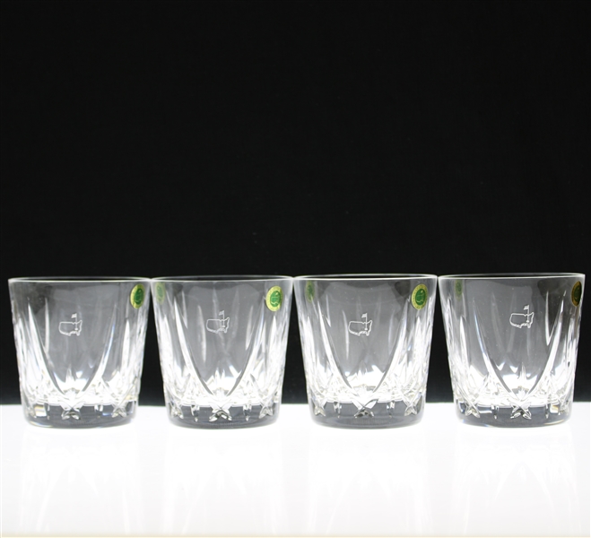 Vinny Giles 2003 Masters Tournament Player Gift of Four (4) Rocks Glasses in Original Box