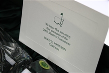 Vinny Giles' 2003 Masters Tournament Player Gift of Four (4) Rocks Glasses in Original Box