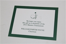 Vinny Giles' 2012 Augusta National GC Ltd Ed Masters Gift Burlwood Box in Bag with Card