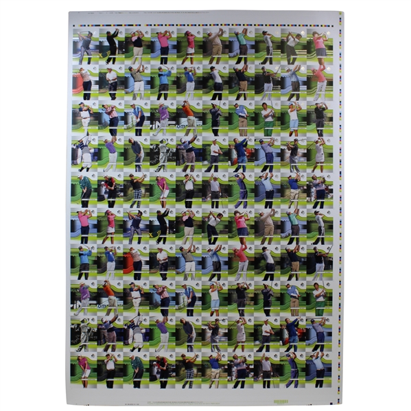 Vinny Giles Personal Uncut Sheet of 2012 UpperDeck SPA Golf F1 Regular Cards Silver