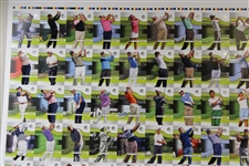 Vinny Giles' Personal Uncut Sheet of 2012 UpperDeck SPA Golf F1 Regular Cards Silver