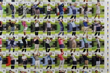 Vinny Giles' Personal Uncut Sheet of 2012 UpperDeck SPA Golf F1 Regular Cards Silver