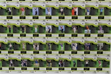 Vinny Giles' Personal Uncut Sheet of 2012 UpperDeck SPA Golf F1 Regular Cards Silver