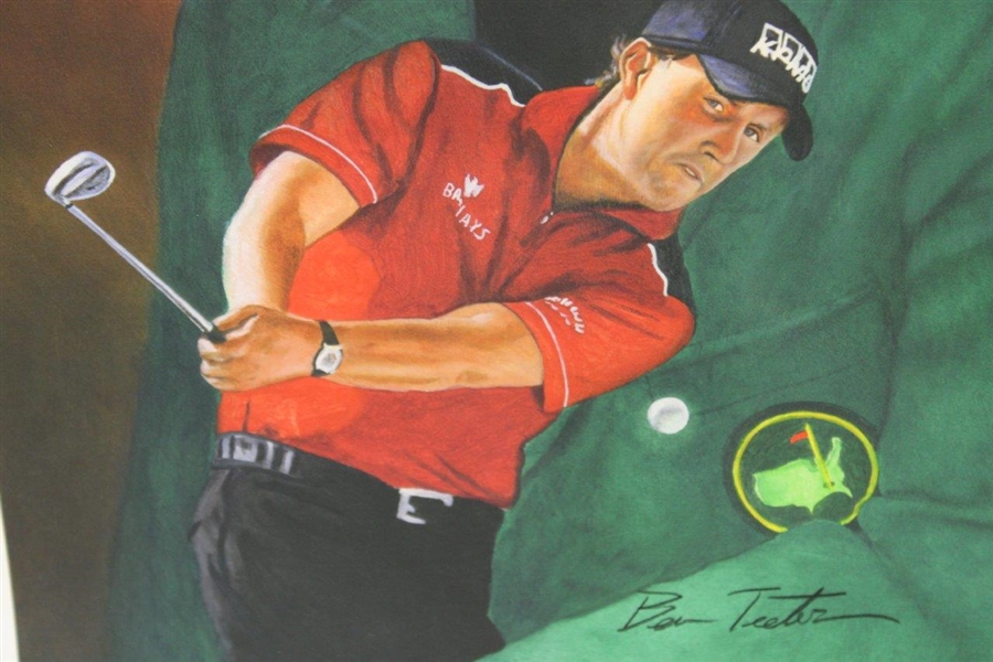 Phil Mickelson Ltd Ed 11x14 Giclee Ben Teeter Print #1/200 with Letter