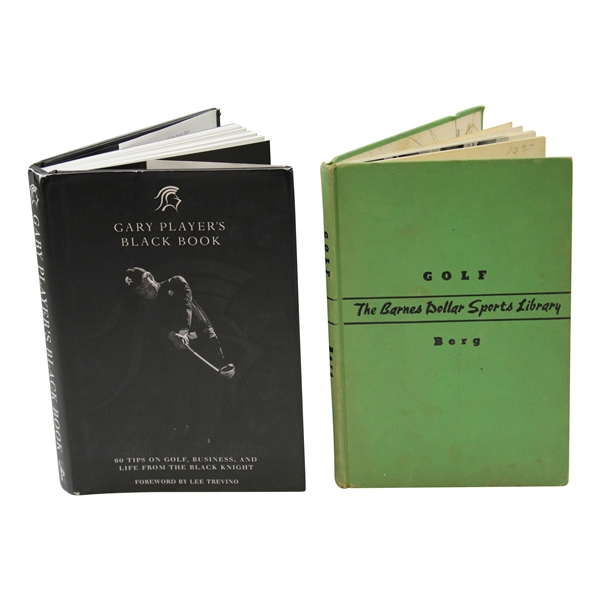 Patty Berg & Gary Player Signed Books - Golf (1941) & Black Book (2017) JSA ALOA
