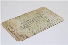 Maureen Orcutt's 1921 Englewood Golf Club Scorecard (site 1909 U.S. Open) - First Attempt to Win Junior Golf