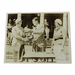 Maureen Orcutts 1932 A.P. Wire Photo Receiving North/South Trophy from Richard S. Tufts