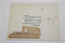 Maureen Orcutt's 1932 A.P. Wire Photo Receiving North/South Trophy from Richard S. Tufts