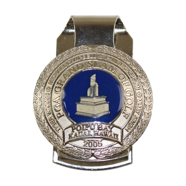 2005 Grand Slam of Golf at Poipu Bay DeMille Money Clip - Woods, Mickelson, Campbell & Singh