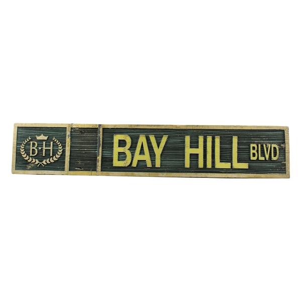 Arnold Palmers Florida Home Course Bay Hill Blvd Wooden Used Street Name Sign