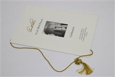 Arnold Palmer Memorial 'A Life Well Played' Funeral Service Program with Original String - 10/4/2016