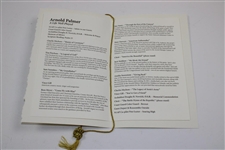 Arnold Palmer Memorial 'A Life Well Played' Funeral Service Program with Original String - 10/4/2016