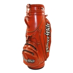 Fuzzy Zoeller's Personal “Game Used” Bright Orange Power-Bilt Louisville H&B Full Size Golf Bag