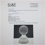 Ray Floyd's 1985 Ryder Cup Gifted Crystal Golf Ball from Liv & Tony Jacklin