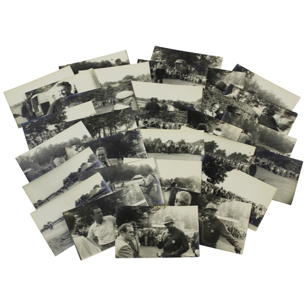Thirty (30) Original B&W Photos From 1947 Ryder Cup at Portland Golf Club with Snead, Mangrum Hope, & others