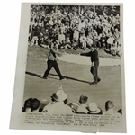 Arnold Palmer Original A.P Wire Photo from 1960 Masters Win
