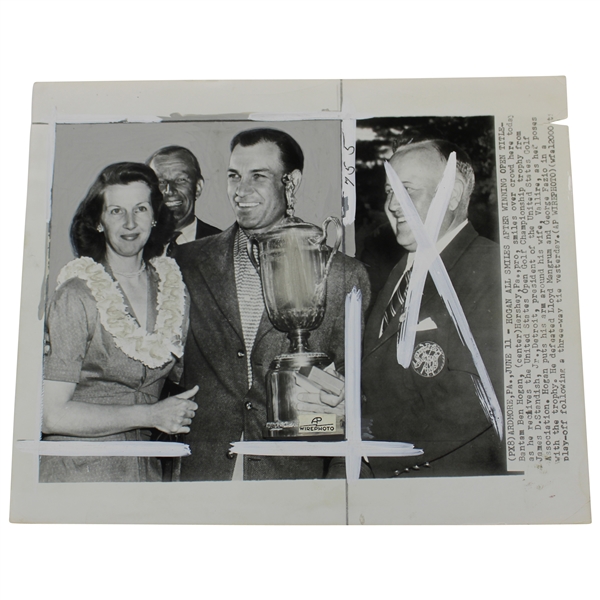 Ben Hogan Original A.P Wire Photo From 1950 U.S. Open Win