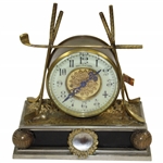 Circa Early 1900s Antique British Mappin & Webb Golf Themed Mantle Clock Rec #184353
