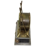 Circa Early 1900's Antique British Mappin & Webb Golf Themed Mantle Clock Rec #184353