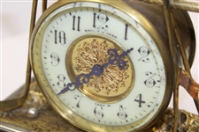 Circa Early 1900's Antique British Mappin & Webb Golf Themed Mantle Clock Rec #184353