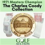 Undated Masters Champions Dinner Flag Signed by 17 Including Jack, Phil & others - Charles Coody Collection JSA ALOA