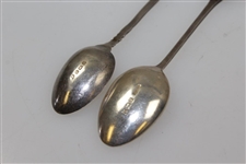 Pair of Silver Plated Golf Themed Tea Spoons