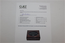 Hal Sutton's Personal 2000 The President's Cup Wood with Glass Ring Box