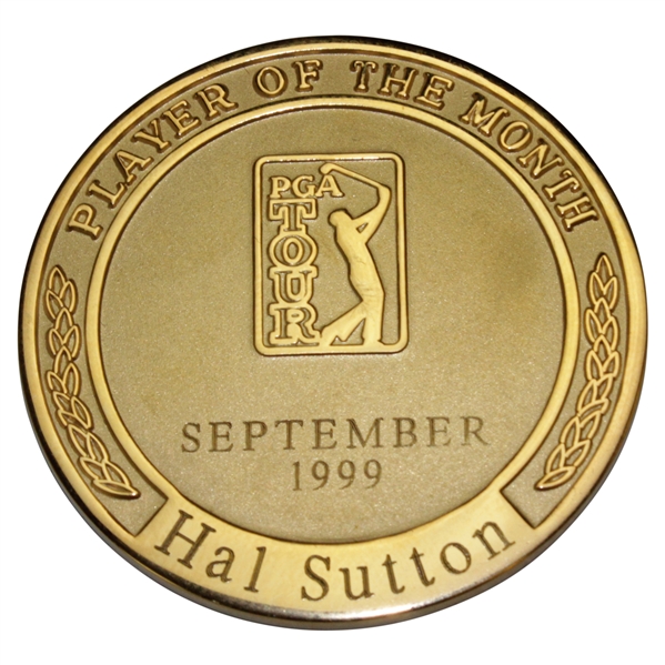 Hal Suttons 1999 PGA Tour Player of the Month Medal - September