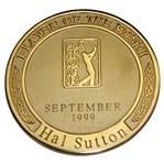 Hal Suttons 1999 PGA Tour Player of the Month Medal - September
