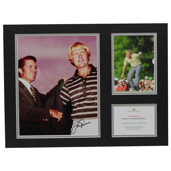 Jack Nicklaus Signed Masters Photo Matted Display JSA ALOA
