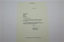 Jack Nicklaus Signed Masters Photo Matted Display JSA ALOA