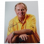 Jack Nicklaus Signed Photo Wearing Yellow Nicklaus Golf Shirt JSA ALOA