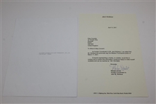 Jack Nicklaus Signed Masters 1986 Putt on the 10th Green Photo JSA ALOA