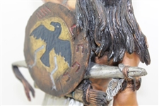 Ray Floyd's 1997 C.A. Pardell Native American Holding Feather on Marble Base Statue