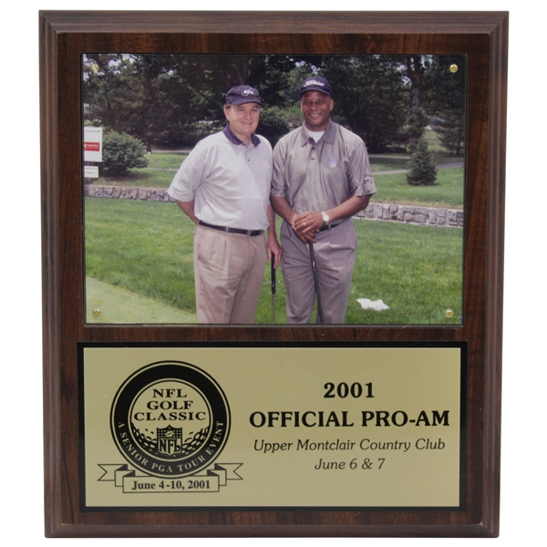 Ray Floyds 2001 Official Pro-Am at Montclair CC NFL Golf Classic Photo Plaque with Ronnie Lott