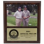 Ray Floyds 2001 Official Pro-Am at Montclair CC NFL Golf Classic Photo Plaque with Ronnie Lott
