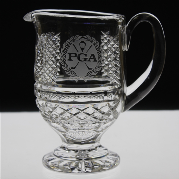 Ray Floyds PGA of America Logo Cut Glass Pitcher