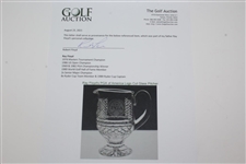 Ray Floyd's PGA of America Logo Cut Glass Pitcher