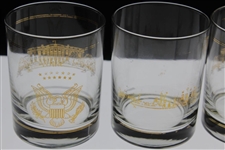 Ray Floyd's Set of Four(4) The White House Rocks Glasses - Faded