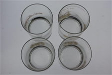 Ray Floyd's Set of Four(4) The White House Rocks Glasses - Faded