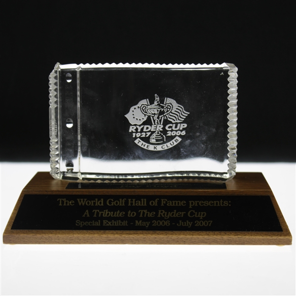 Ray Floyds World Golf Hall of Fame Special Exhibit Tribute to The Ryder Cup Glass Display