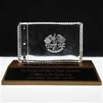 Ray Floyds World Golf Hall of Fame Special Exhibit Tribute to The Ryder Cup Glass Display