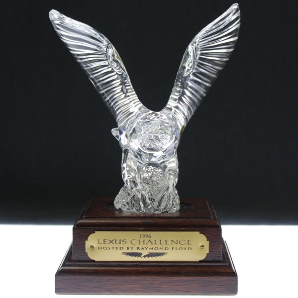 Ray Floyds 1996 Lexus Challenge Hosted by Ray Floyd Glass Eagle on Plinth Display